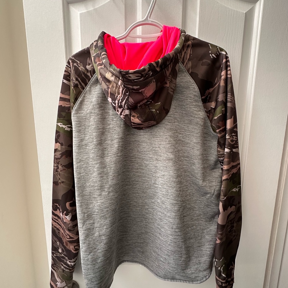 L Under Armour Cold Gear Hooded Sweatshirt - Picture 3 of 3